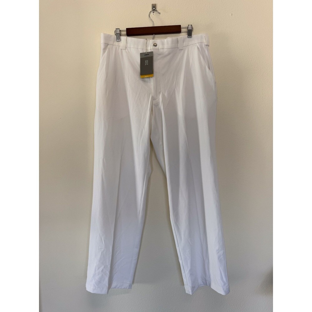 NWT Nike Y2K 2005 White Dri-FIT Tiger Woods Golf Athletic Pants Men's 36 x 34